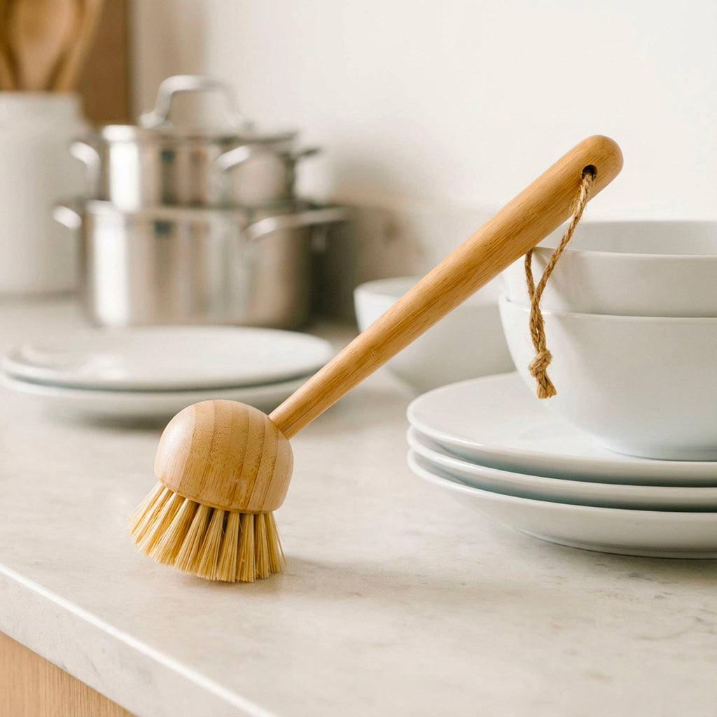 Bamboo Kitchen Dish Scrubber | Faire Market Bestseller
