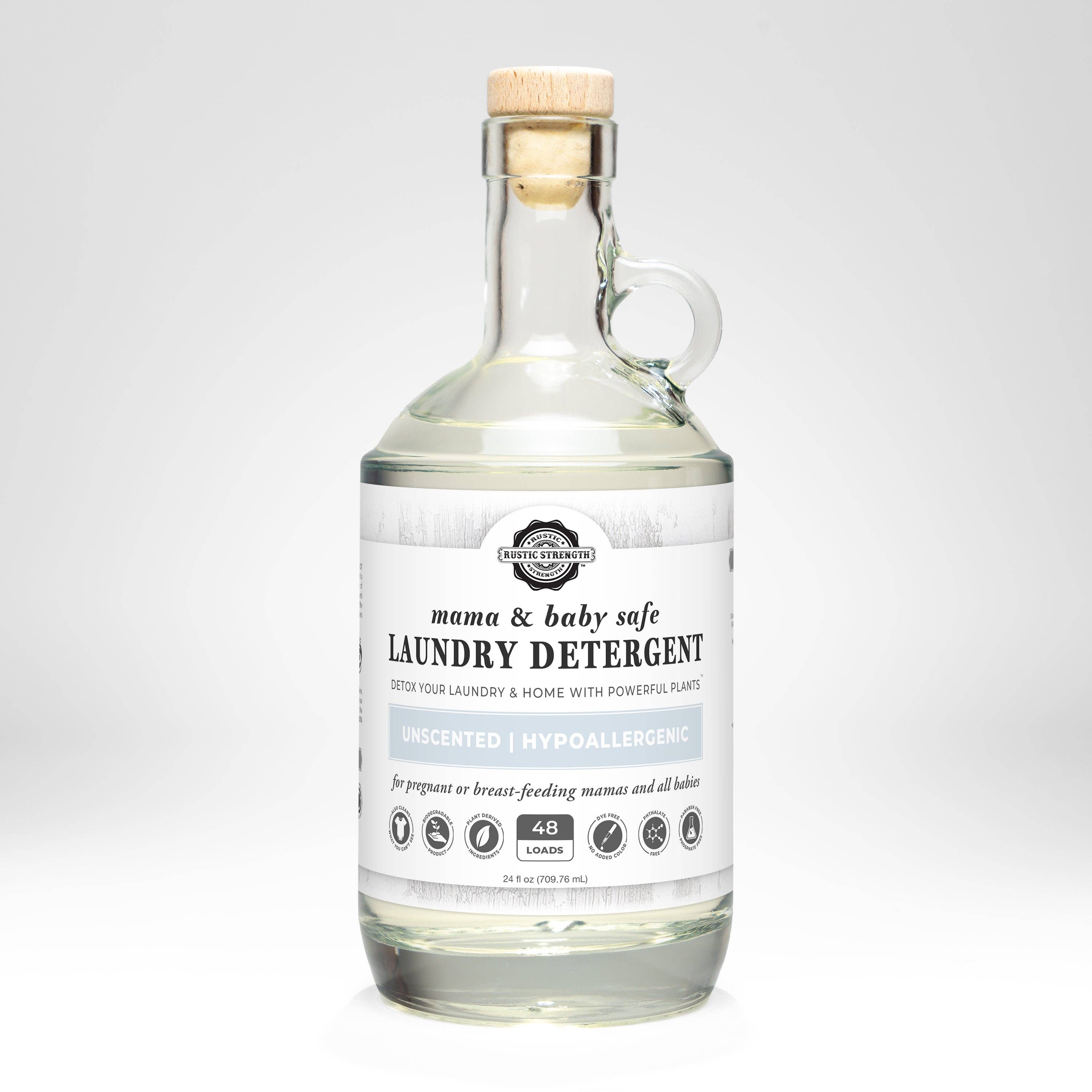 Laundry Detergent | 24 oz Glass Bottle: Fresh Linen