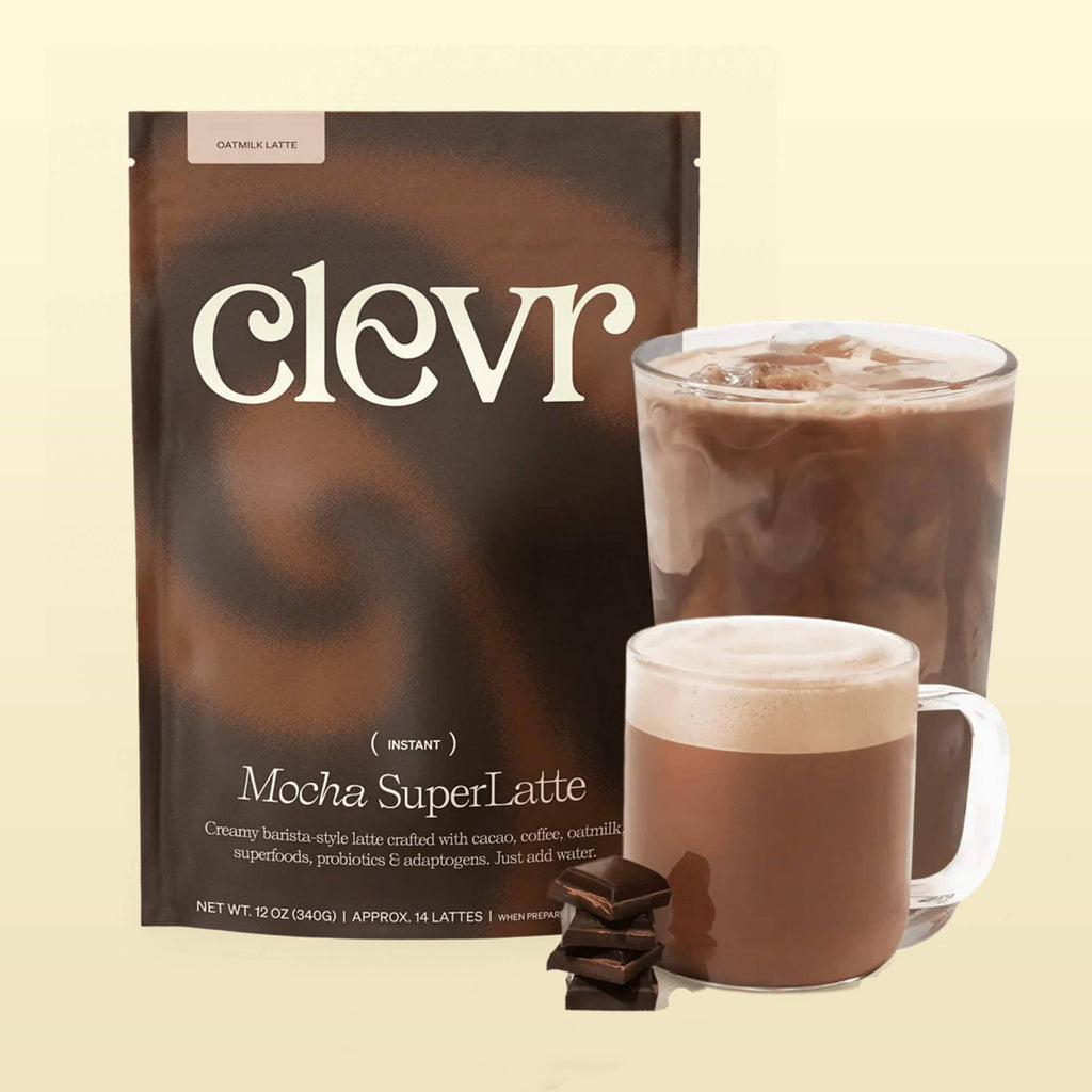 Mocha SuperLatte (14 Servings) | Instant Mocha Latte with Adaptogens, Mushrooms and Probiotics