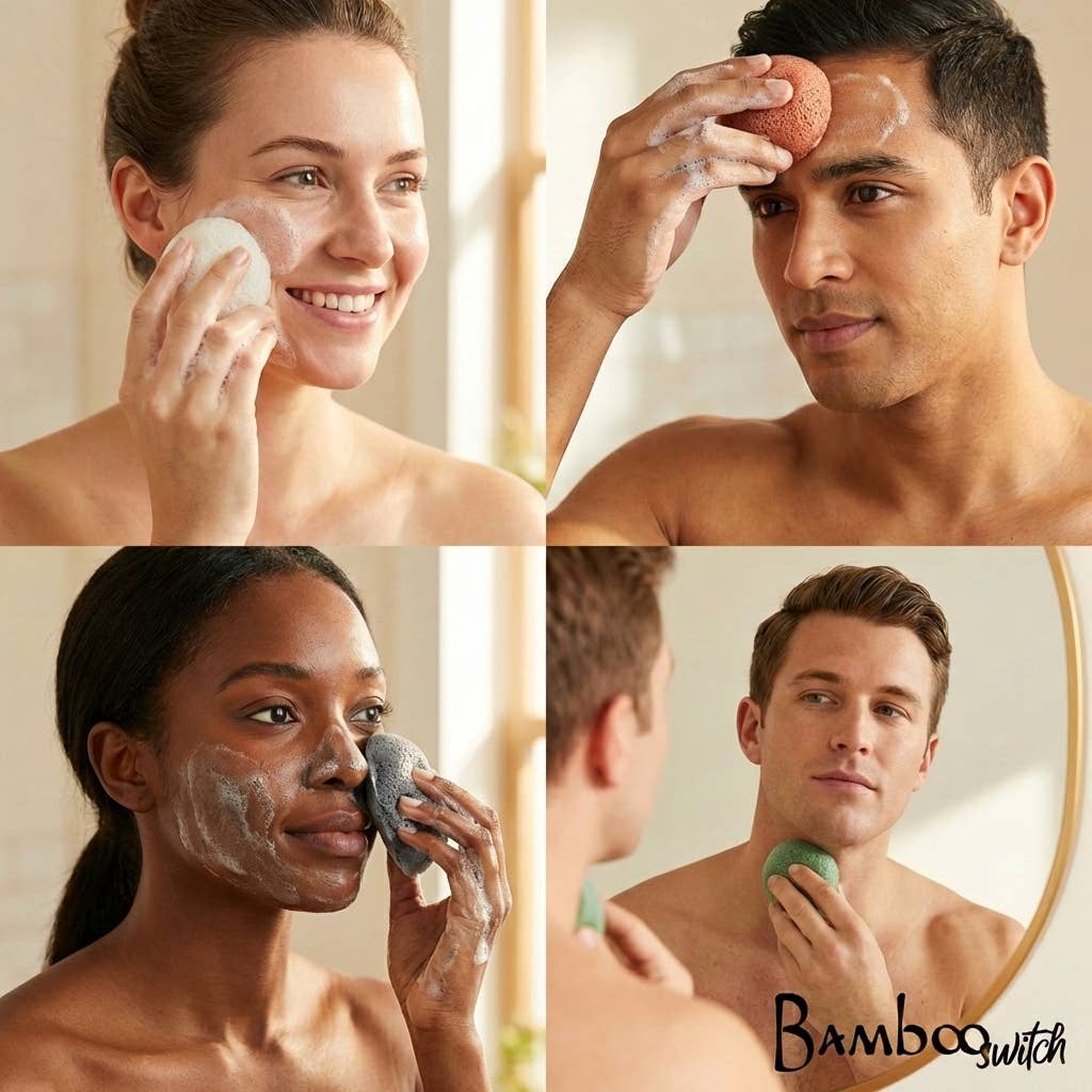 Natural Konjac Facial Cleansing Sponge | Earth Day Best: White